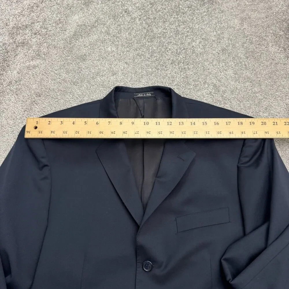 Naldini Keno-77 Wool Super 120s Suit Blazer Jacket Mens 42R Navy Blue Ventless